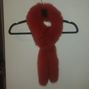 Red/ Orange fur scarf